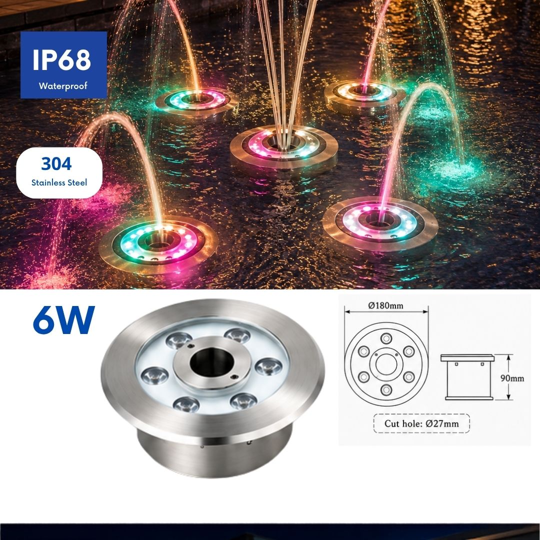 Đèn Âm Nước Bánh Xe LXL-UW05-6W