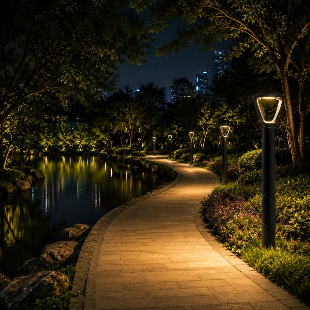 Đèn Trụ Sân Vườn Tán Vòm LL14