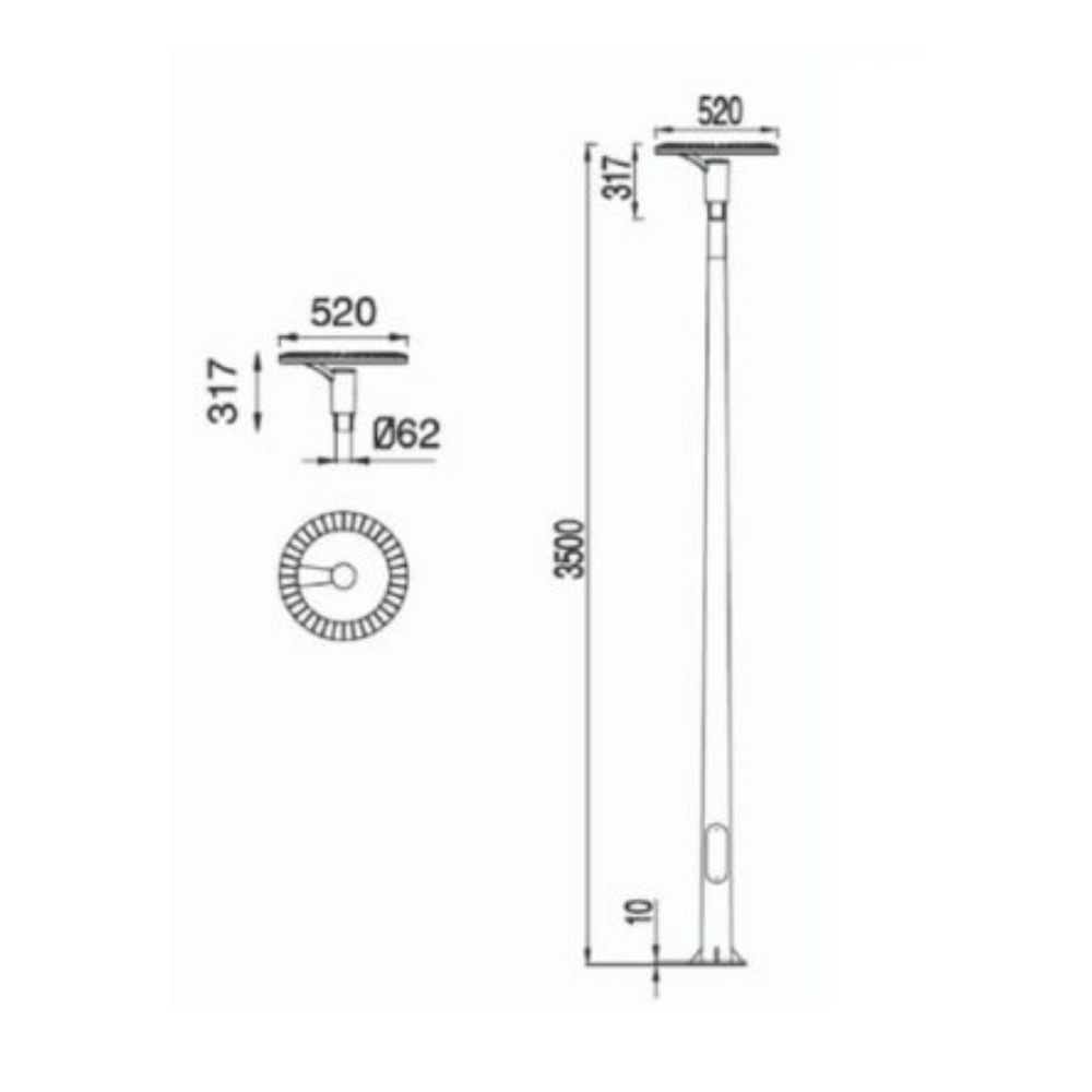Đèn Cột Cảnh Quan Vòng Tròn Halo LXL-SV002