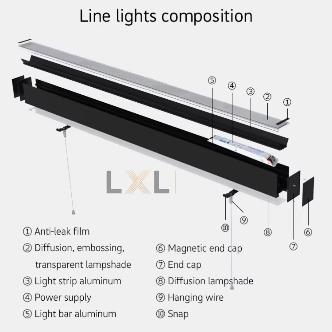 Đèn Thả Linear Nhôm Profile