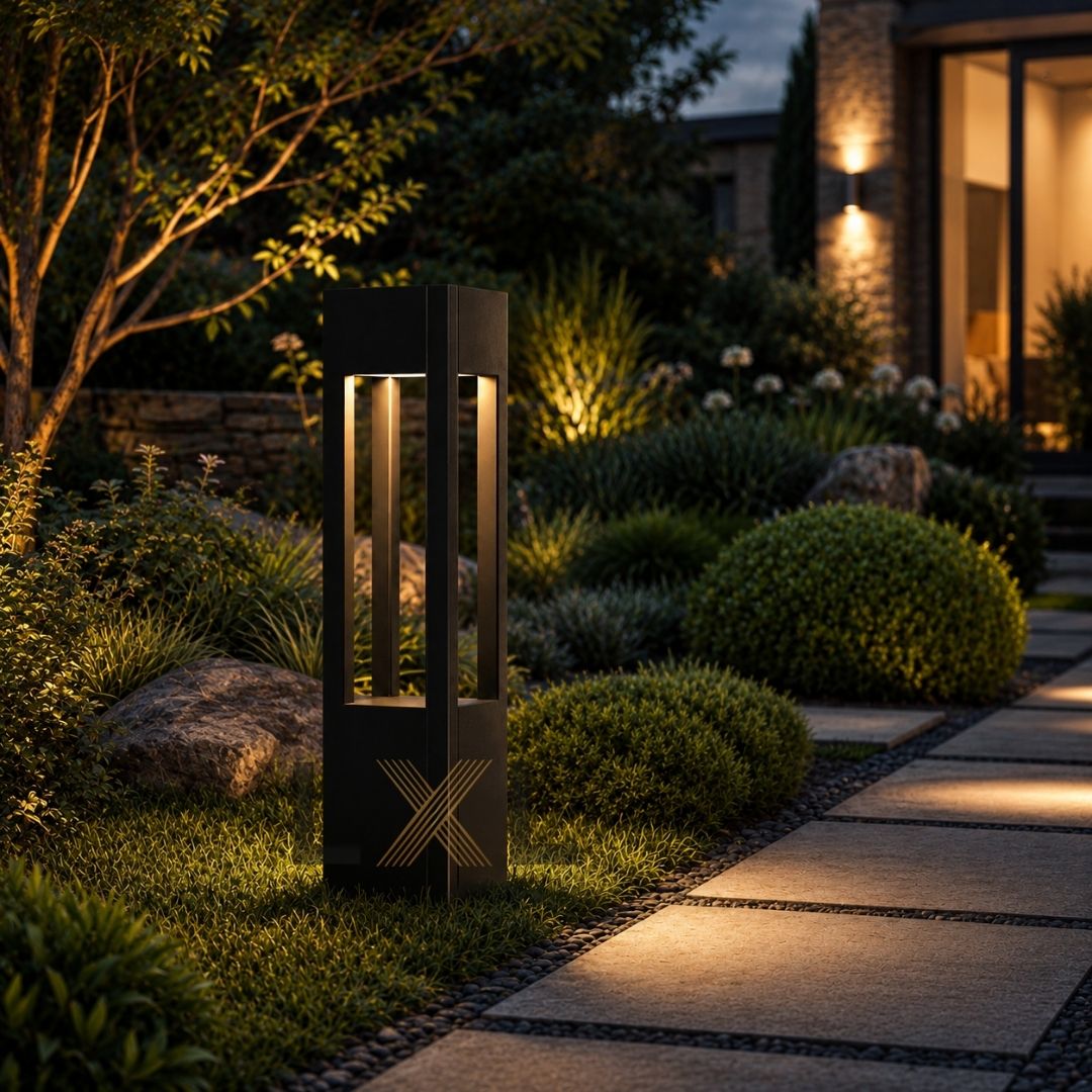 Đèn Bollard Trụ vuông 4 hướng LL09