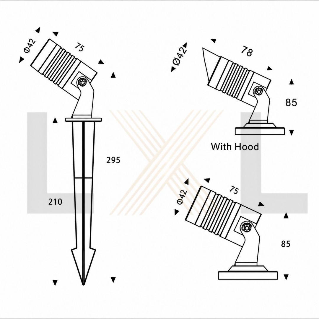 Đèn LED Garden Spot Light ( Đèn chiếu cây, đèn chiếu cột)