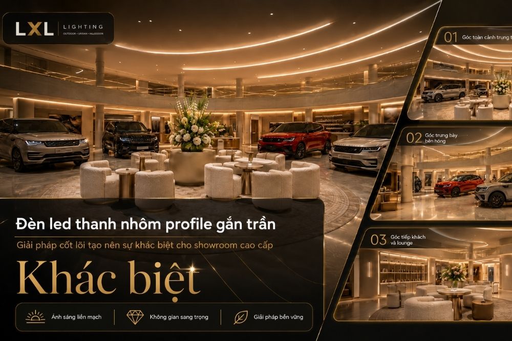 Đèn nhôm profile âm trần uốn cong