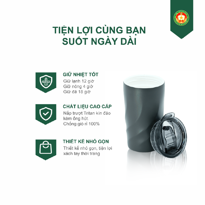 CỐC GIỮ NHIỆT VORTEX CALIX CERAMICA ECO