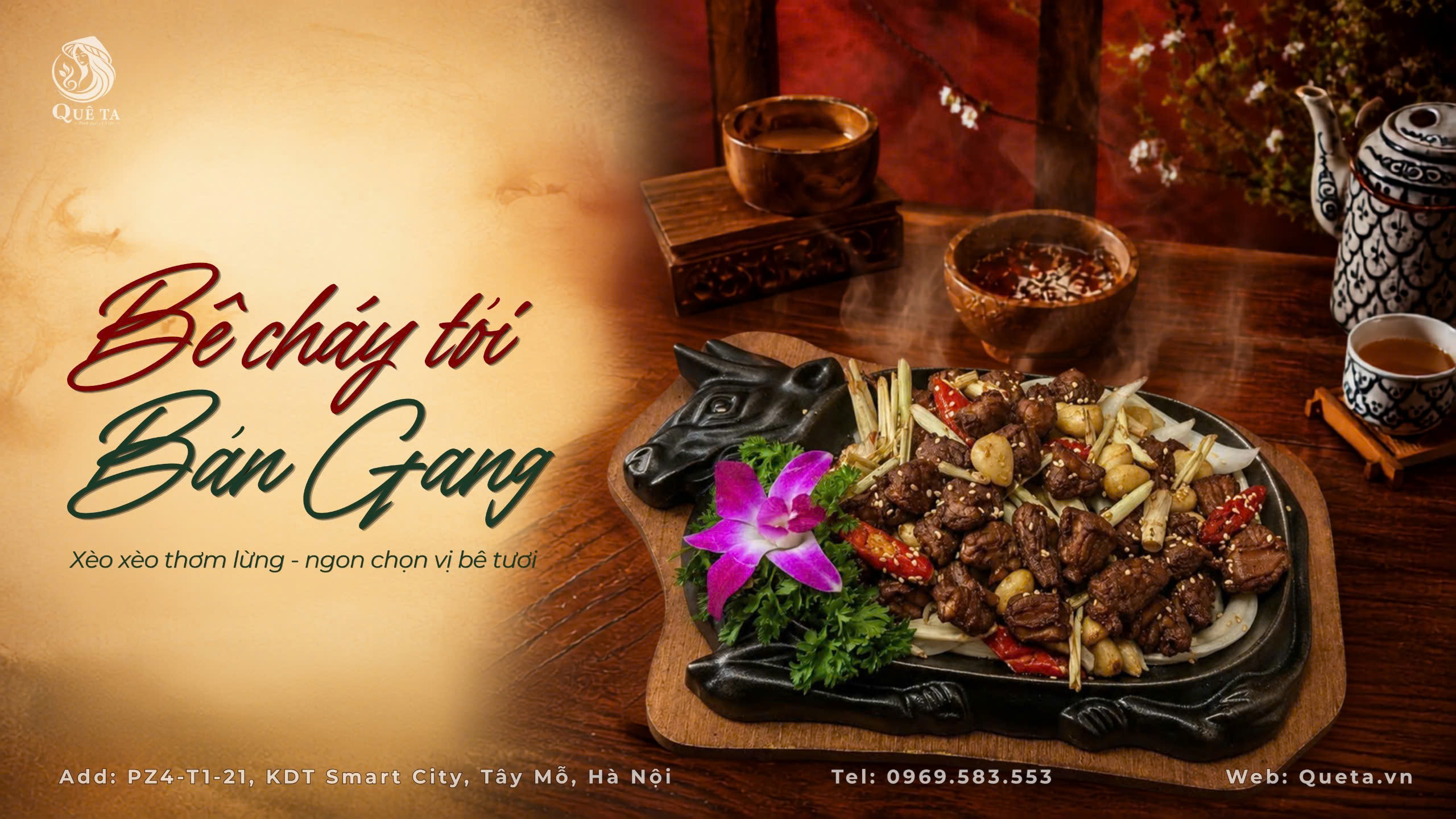 BÊ CHÁY TỎI BẢN GANG – NGHE TIẾNG XÈO XÈO, NHỚ NGAY HƯƠNG VỊ