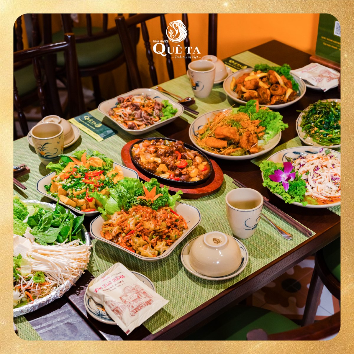 Cơm 0 đồng - mâm cơm quê tại Nhà hàng Quê Ta