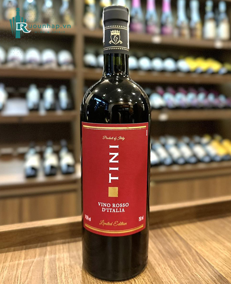 Rượu vang đỏ chát Tini Vino Rosso D'Italia Ý 14.5% 750ml