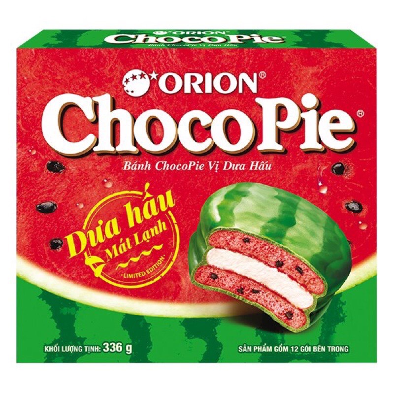 Bánh Chocopie Orion vị Dưa hấu 336g