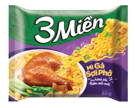 Mì gà sợi phở 3 miền 65g