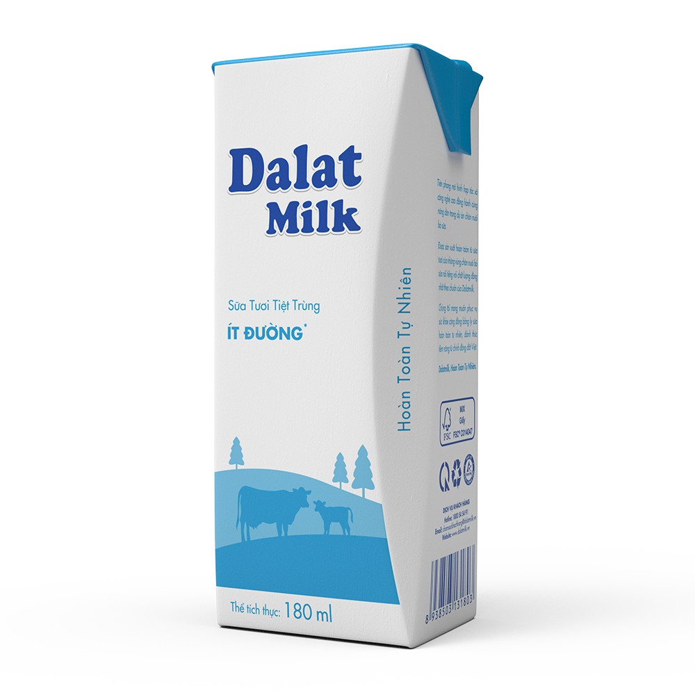 STTT Dalat Milk ít đường 180ml