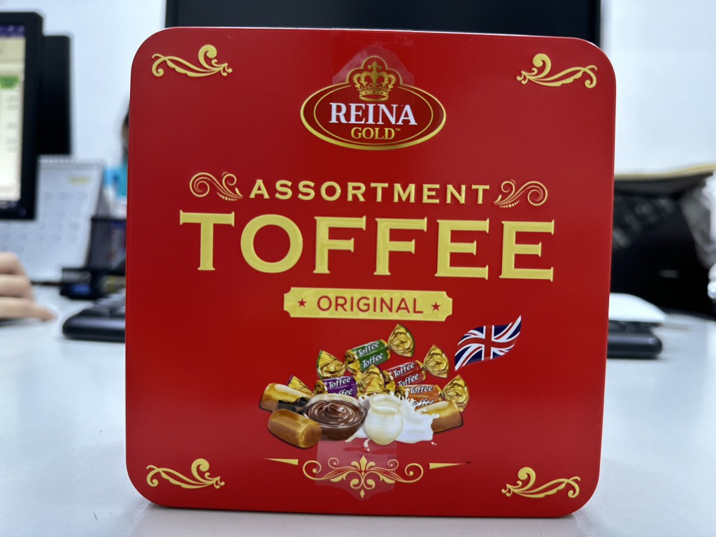 Kẹo thập cẩm Toffee Malaysia hộp vuông 120g