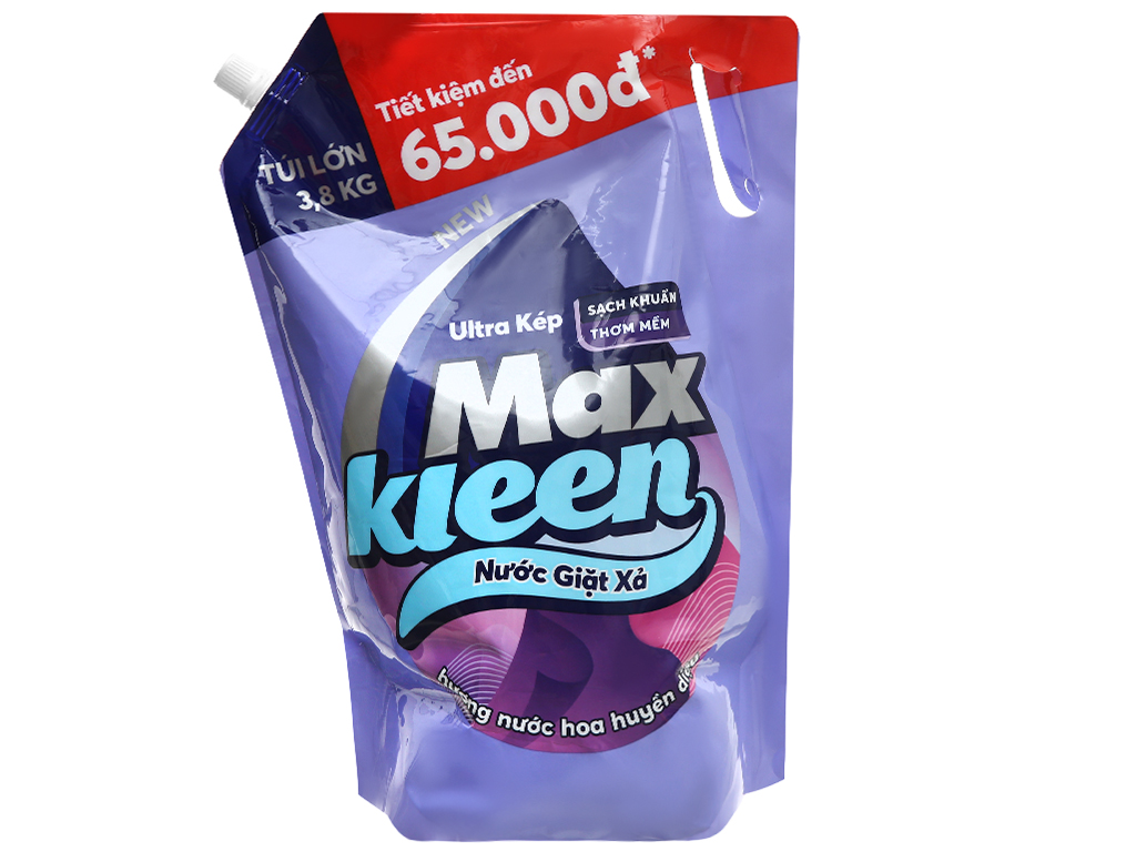 Nước giặt xả Max Kleen hương nước hoa huyền diệu 3,8L