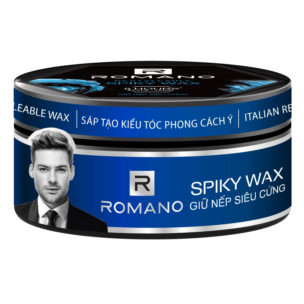 Sáp vuốt tóc Romano Spiky Wax giữ nếp siêu cứng 68g