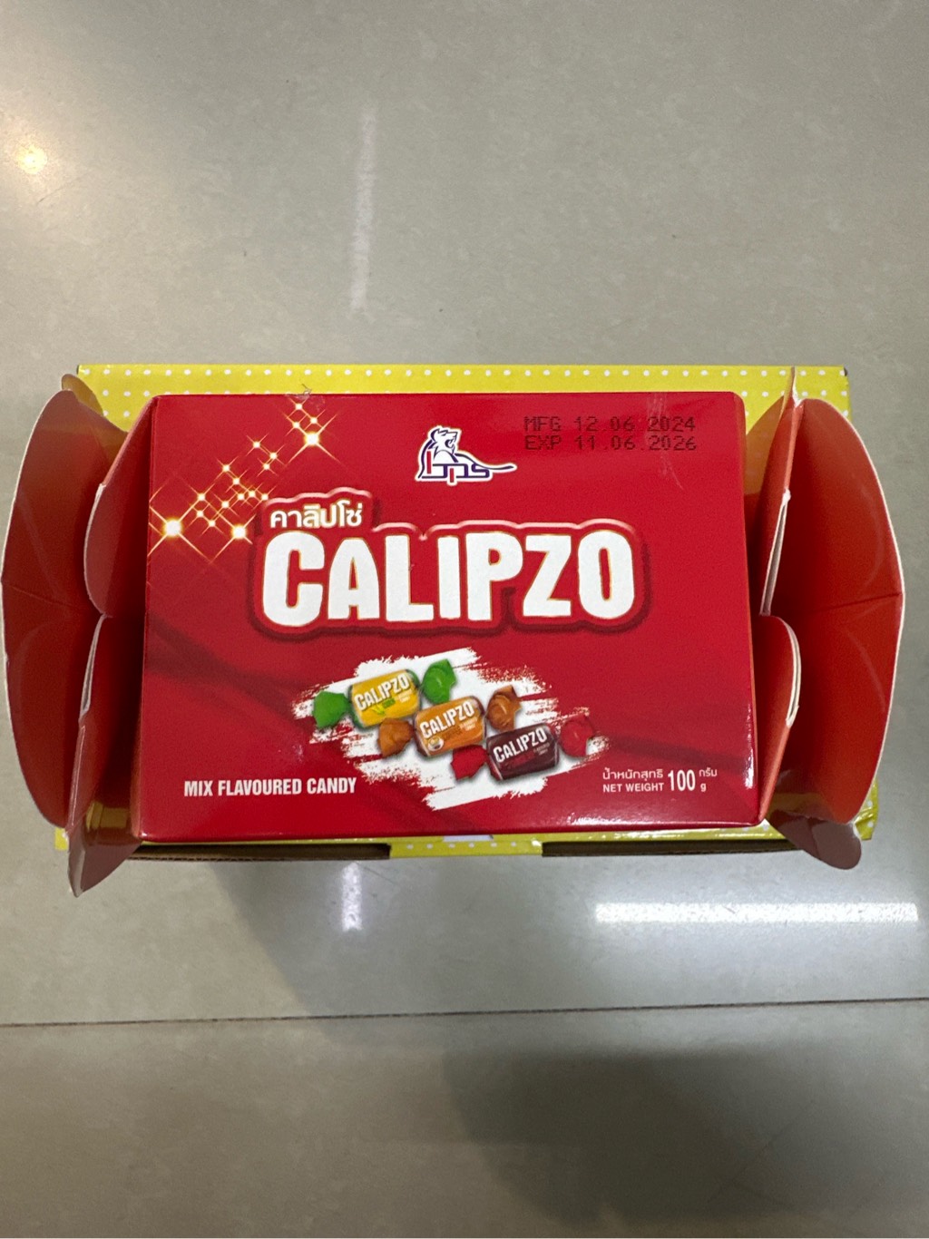 Kẹo Calipzo Mix hình xoắn Thái Lan 100g