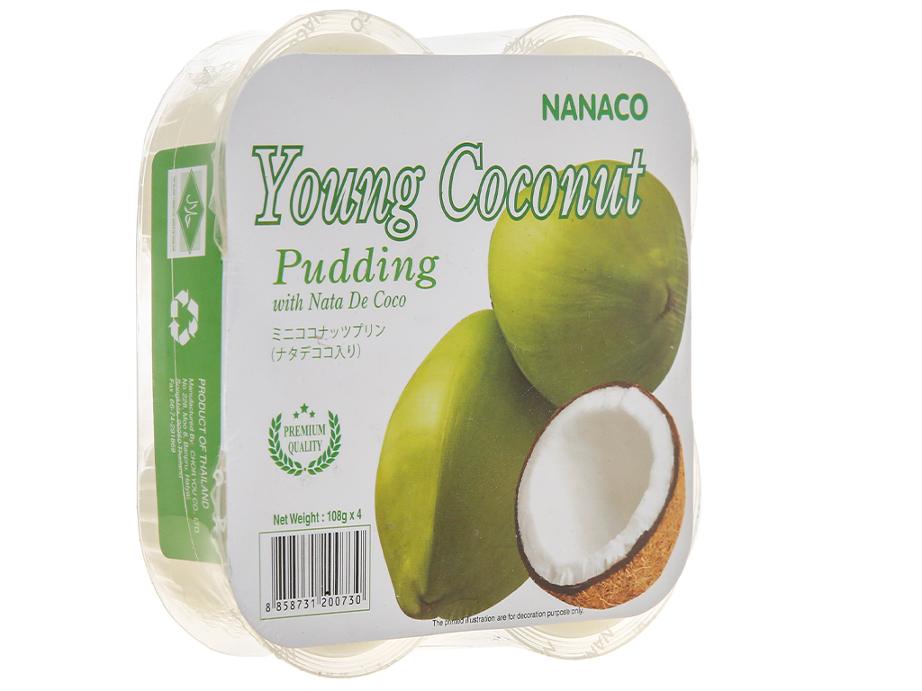 Thạch pudding dừa vị dừa non Nanaco 108g
