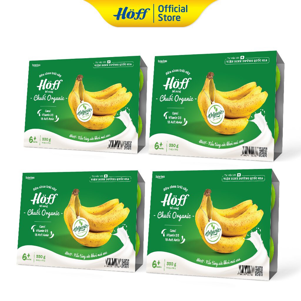 Sữa chua trái cây vị Chuối Organic Hoff