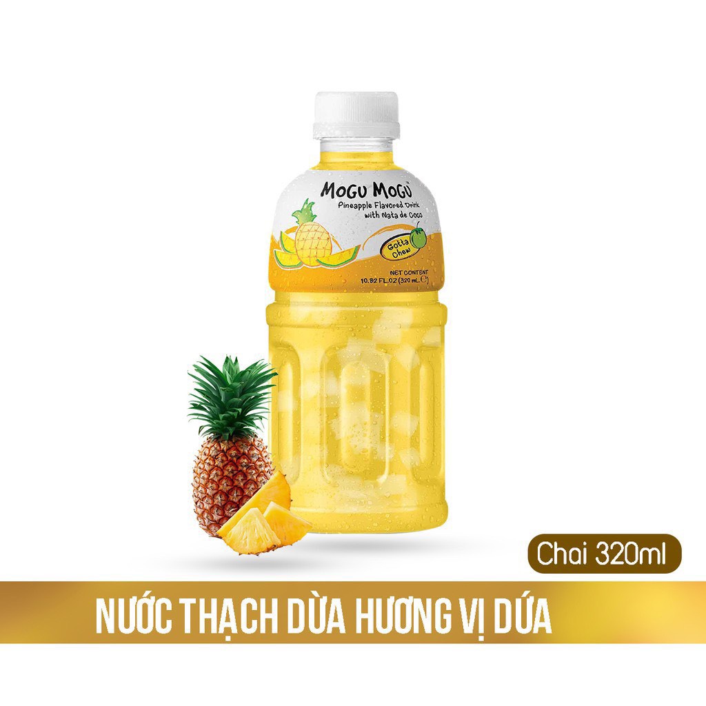 Nước uống Mogu Mogu có thạch vị dứa 320ml Thái Lan
