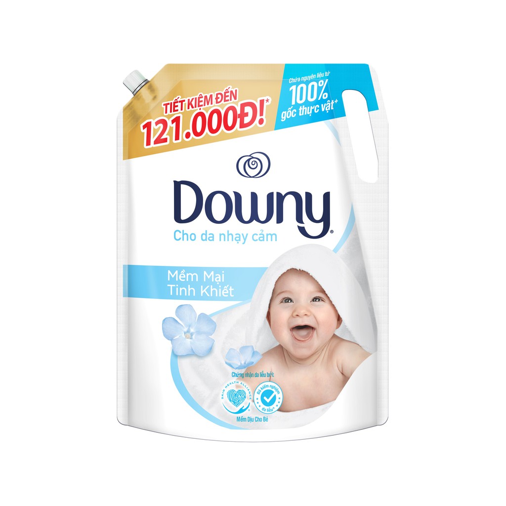 Nước xả vải Downy nhẹ dịu tinh khiết cho da nhạy cảm 2,5L