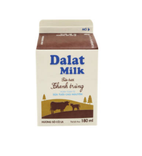 Sữa tươi thanh trùng vị Socola Dalat Milk 180ml