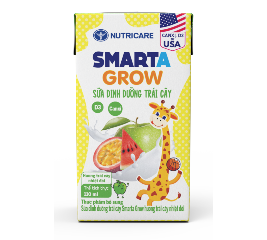 Sữa Smarta Grow hương trái cây nhiệt đới 110ml