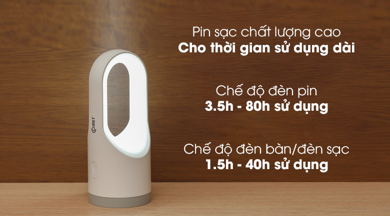 Đèn pin sạc led Comet 2in1 CRT455