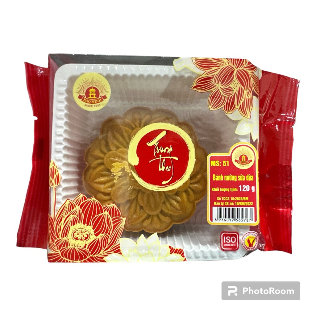Bánh nướng trà xanh mè đen trứng bảo minh 120g