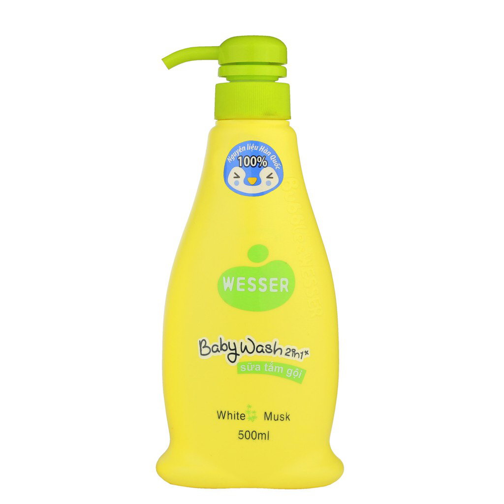 Sữa tắm gội cho bé Wesser Baby Wash 2in1 hương xạ hương 500ml