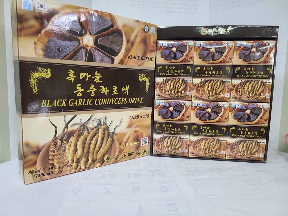 Nước tỏi đen đông trùng hạ thảo Jeong Won Hàn Quốc gói lẻ 80ml