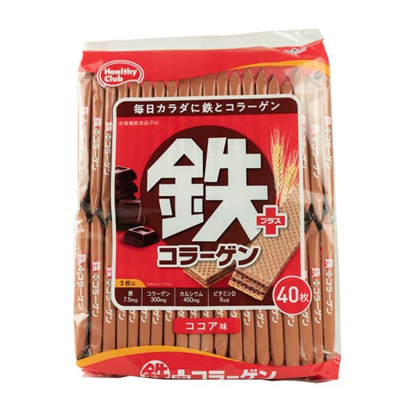 Bánh xốp bổ sung Canxi vị cacao Healthy Club Nhật Bản
