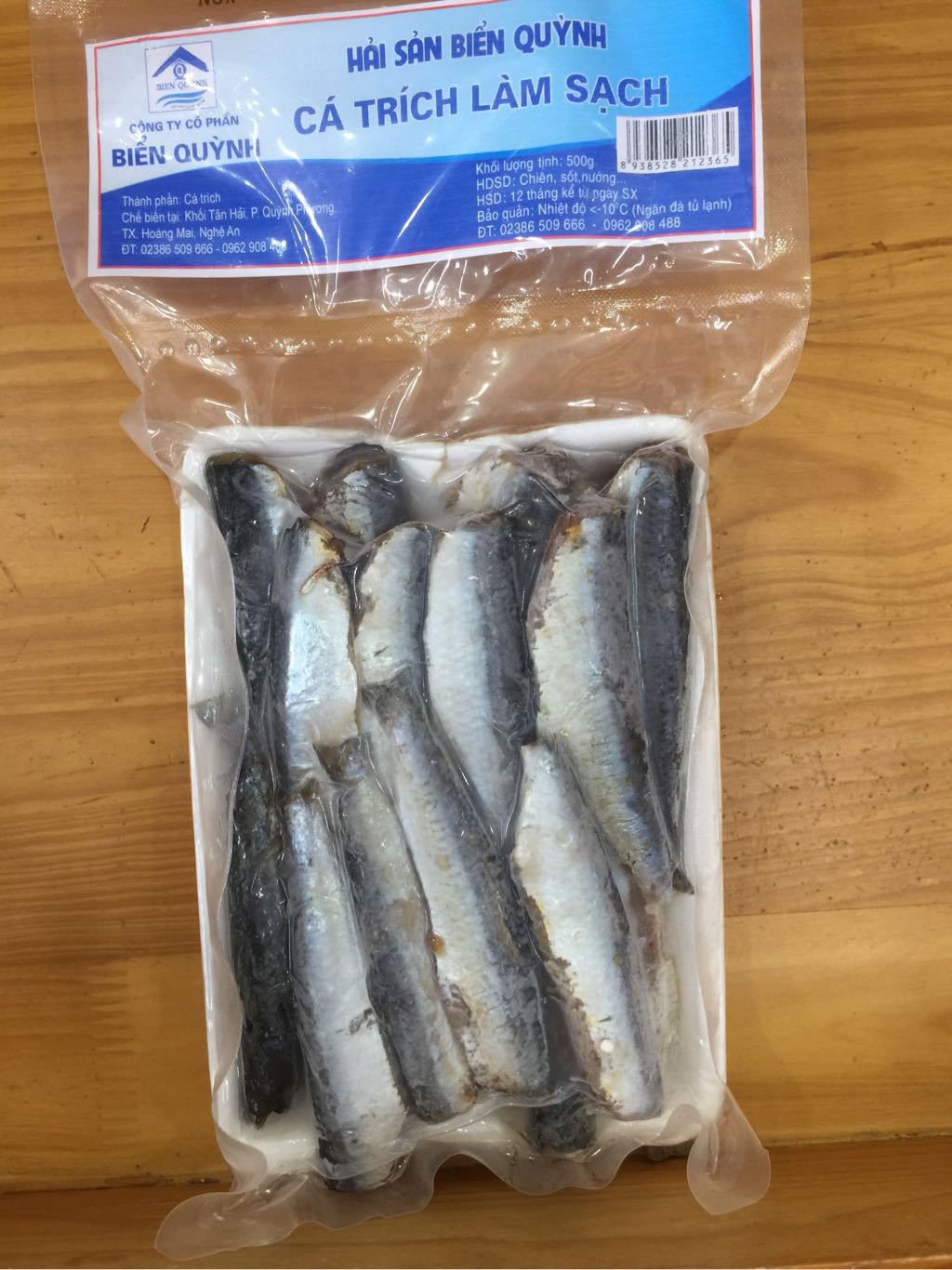 Cá trích làm sạch Biển Quỳnh 500g