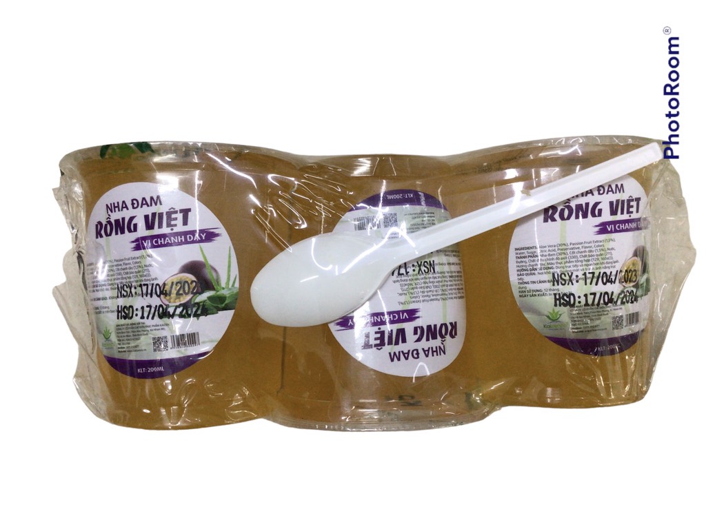 Thạch nha đam cốc vị chanh leo Rồng Việt 200ml