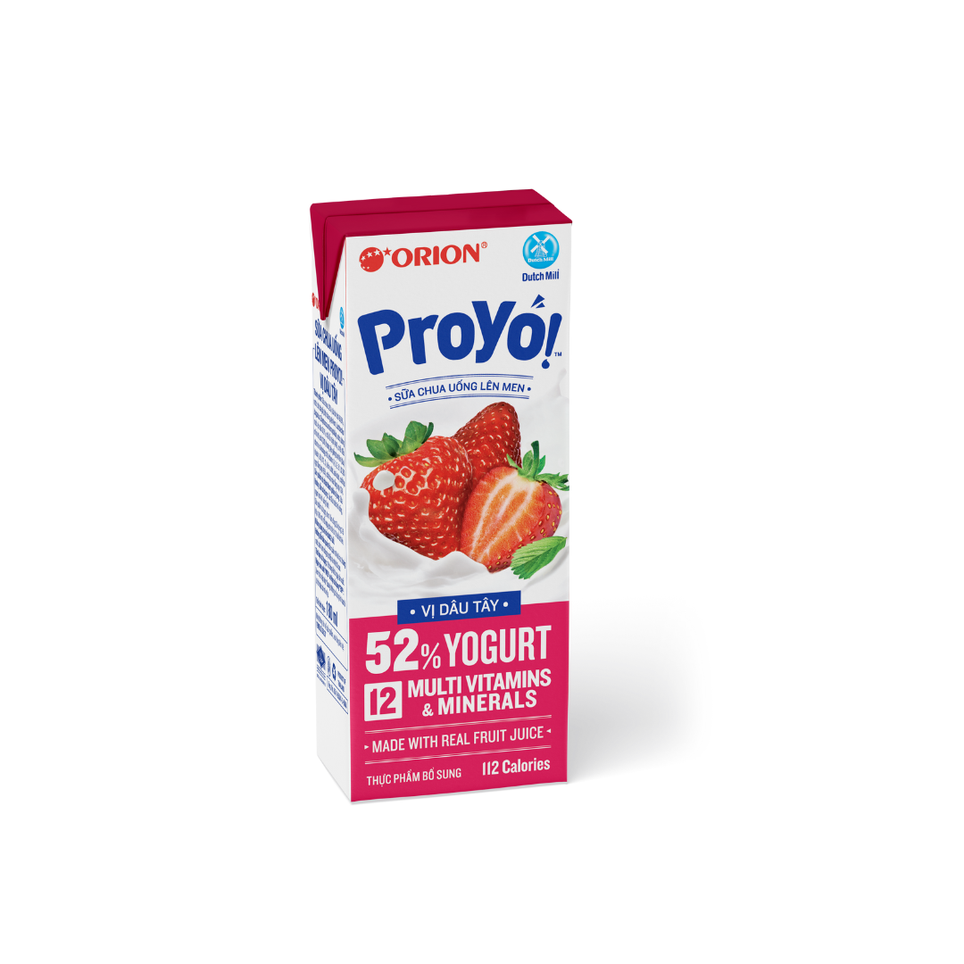Sữa chua uống lên men vị dâu tây Proyo Orion 180ml