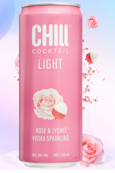 Nước cocktail vị Vải Chill Light 330ml