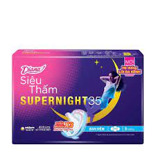 Băng vệ sinh ban đêm Diana Super night siêu thấm 35cm