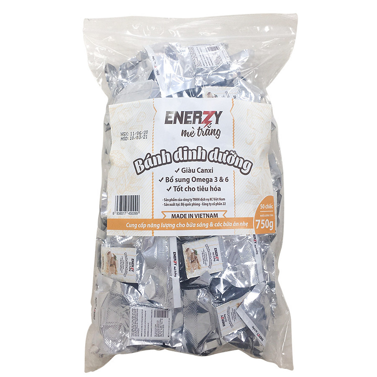 Bánh dinh dưỡng Enerzy mè trắng