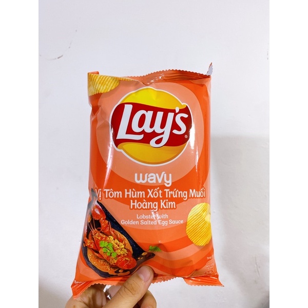 Bim Lays vị tôm hùm xốt trứng muối hoàng kim 56g