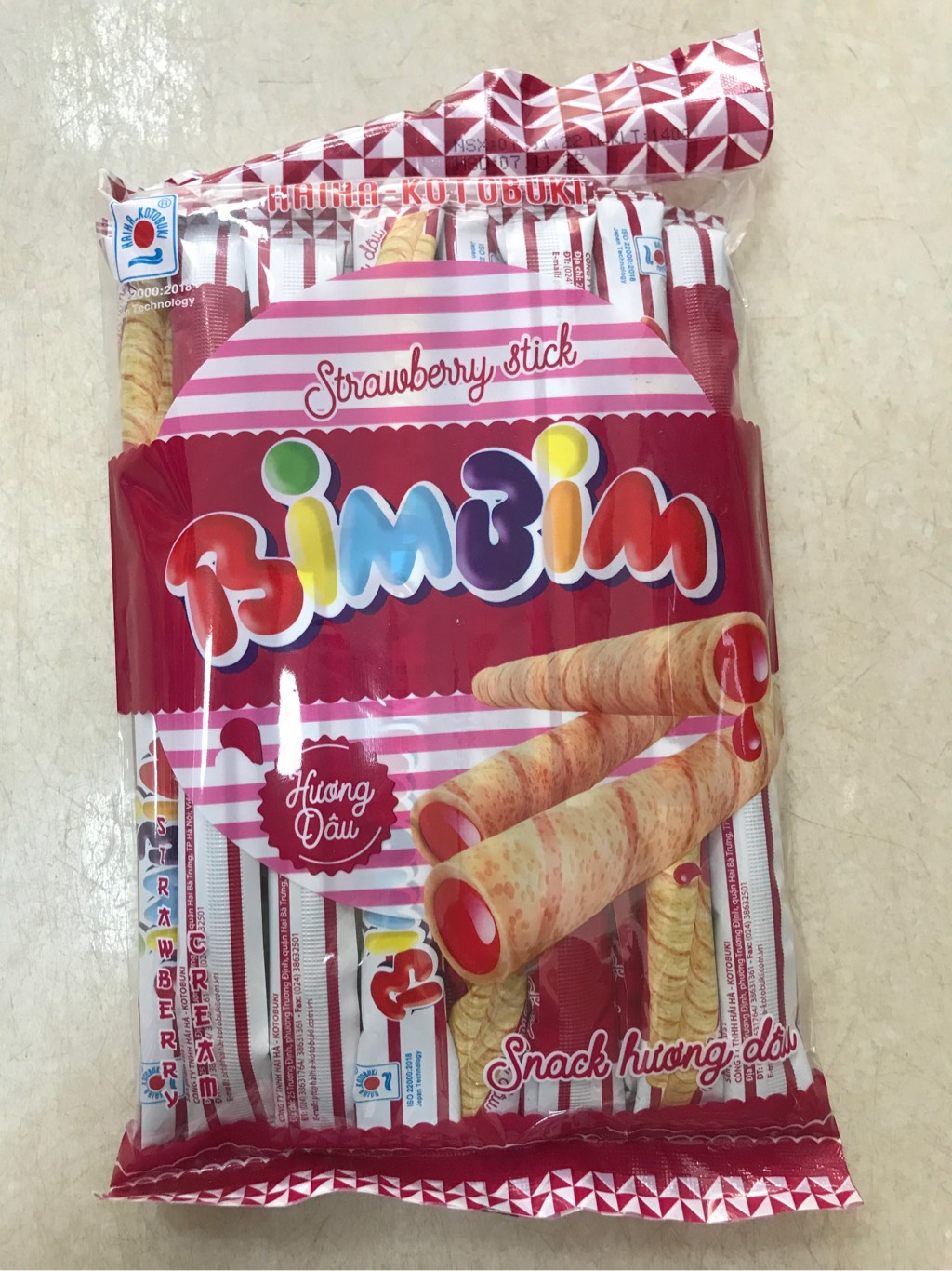 Snack Bim Bim nhân dâu Hải Hà 140g
