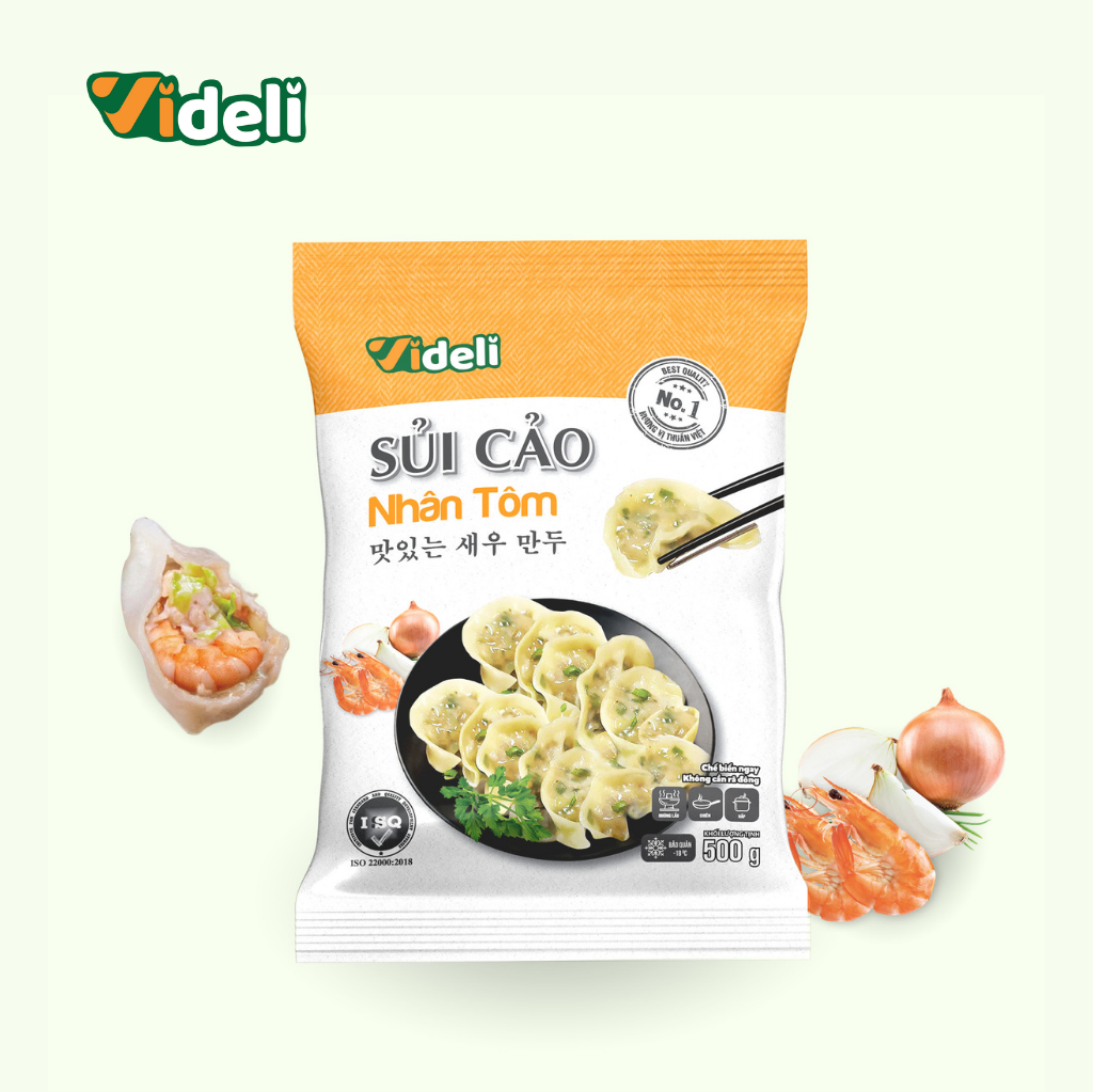 Sủi cảo nhân tôm Videli 500g