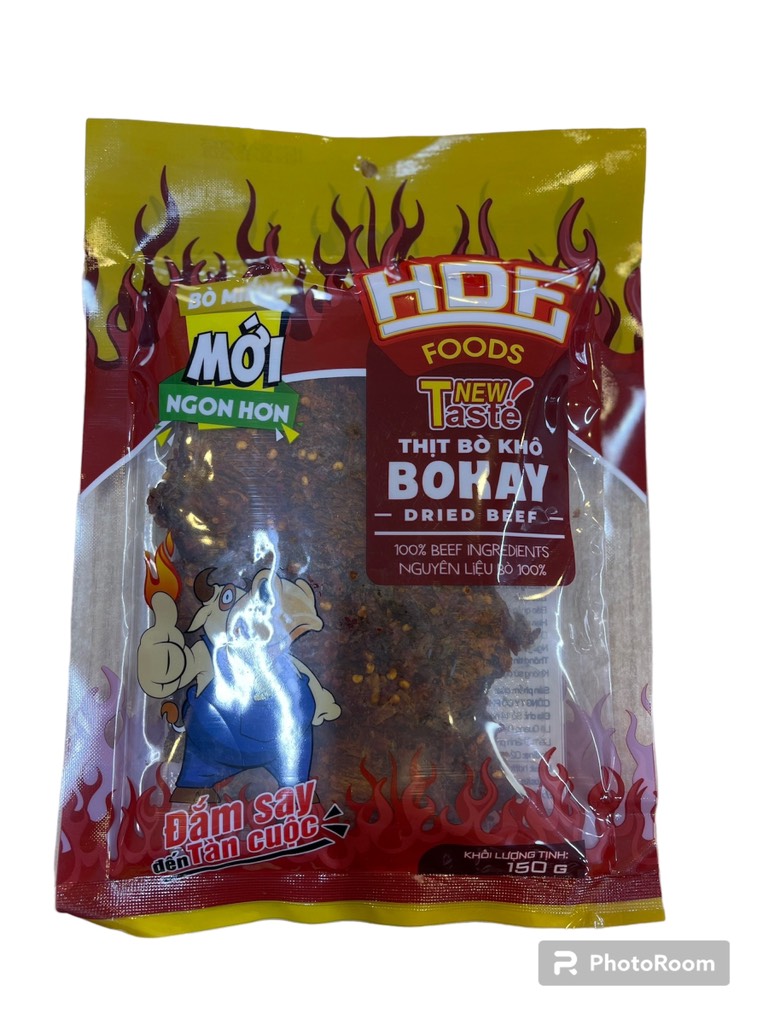 Thịt bò khô miếng Bokay HDF Foods 150g