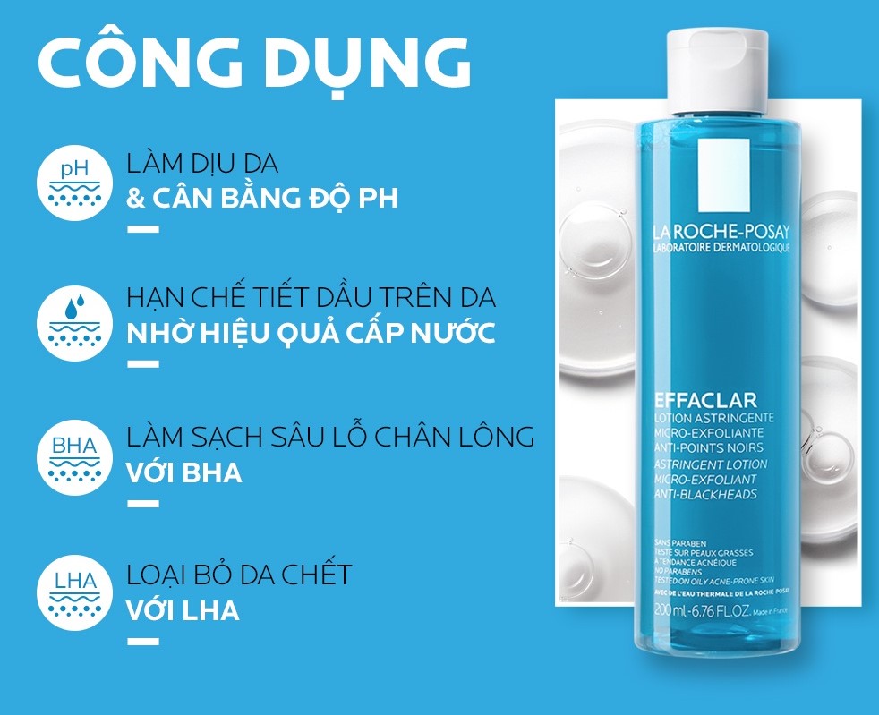 Nước hoa hồng Laroche-Posay dành cho da dầu 200ml Pháp