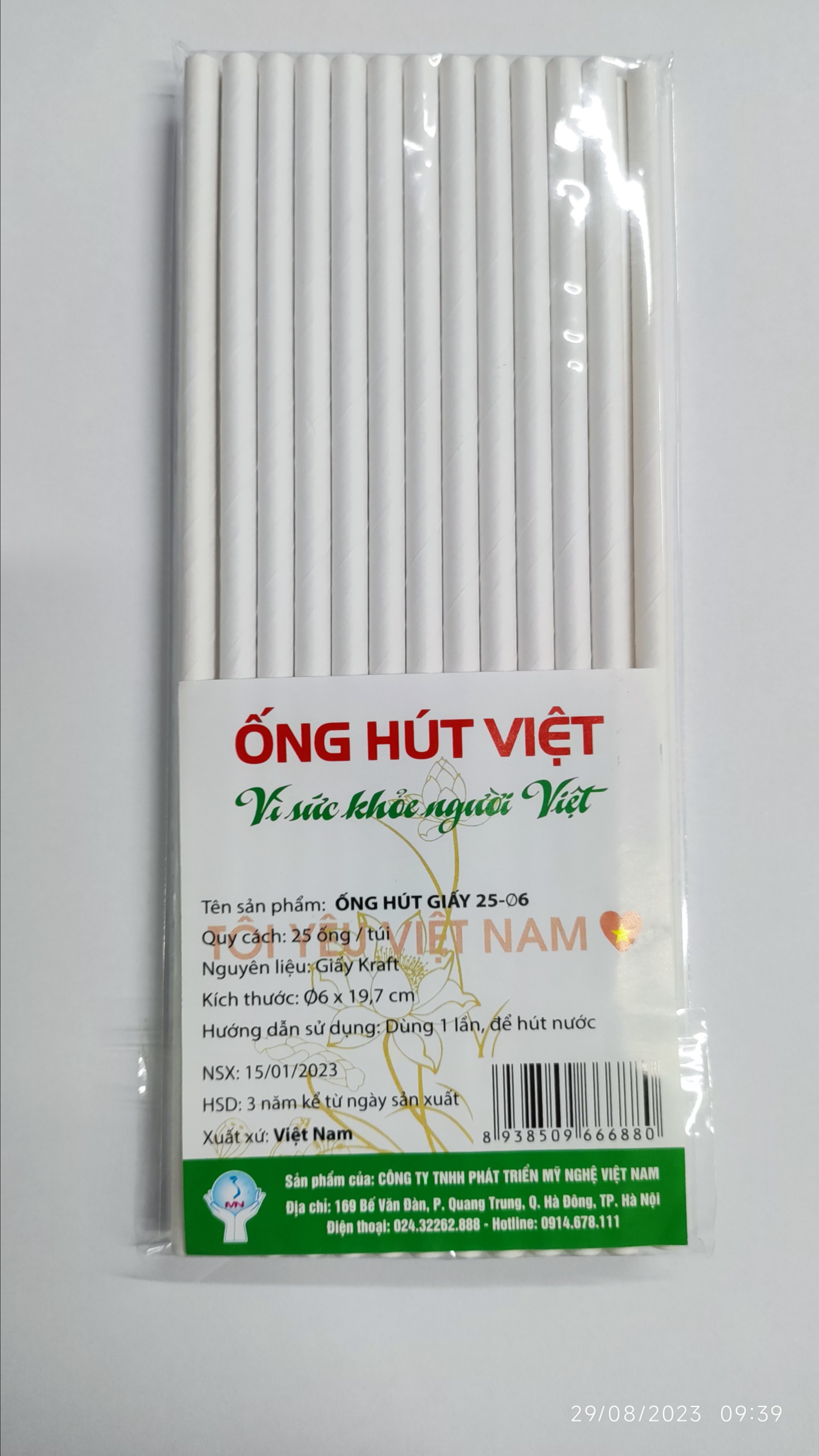 Ống hút Việt 25p6