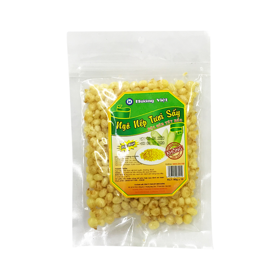 Ngô nếp tươi sấy Hương Việt 80g