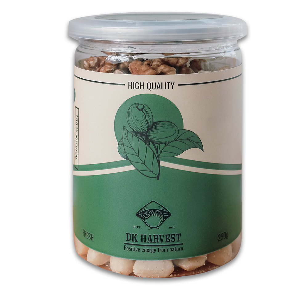 Hạt mix óc chó, hạnh nhân, macca DK Harvest 500g