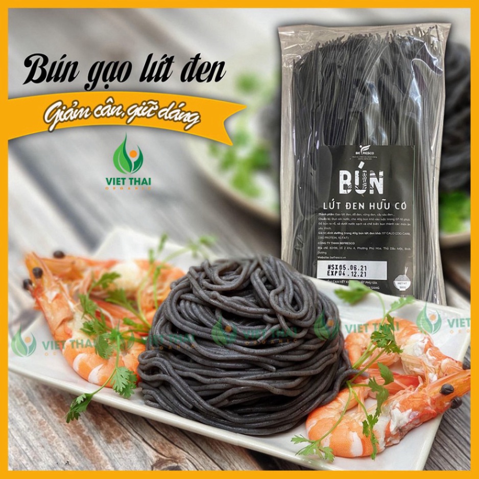 Bún lứt đen hữu cơ Befresco Việt Thái 500g