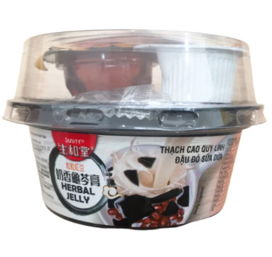 Thạch cao quy linh đậu đỏ sữa dừa 200g