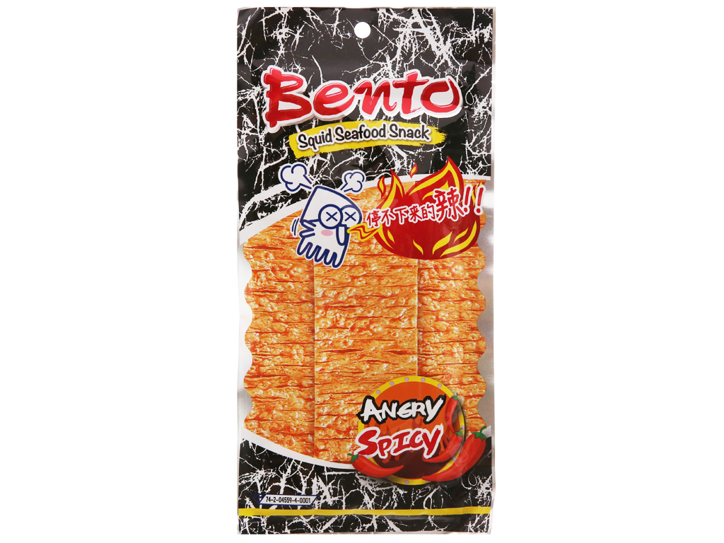 Snack mực tẩm gia vị ớt cực cay Bento Thái 20g