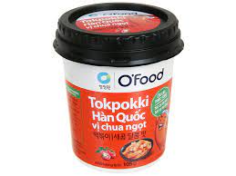 Bánh gạo Tokpokki vị chua ngọt O'Food 105g
