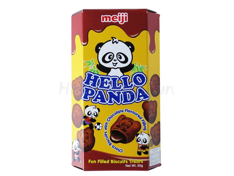 Bánh gấu Hello Panda double chocolate Meiji 50g Singapore