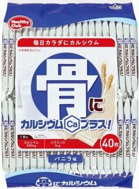 Bánh xốp bổ sung Canxi Healthy Club vị vani Nhật Bản