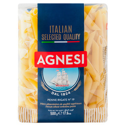 Nui ống Penne Rigate N•19 Agnesi Ý 500g